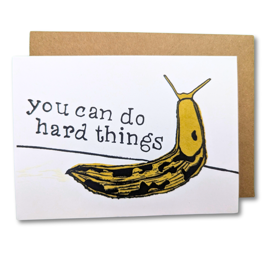 Pep Talk Banana Slug Greeting Card