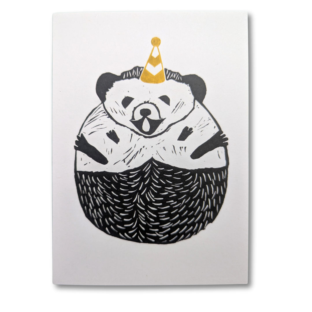 Party Hedgehog Greeting Card