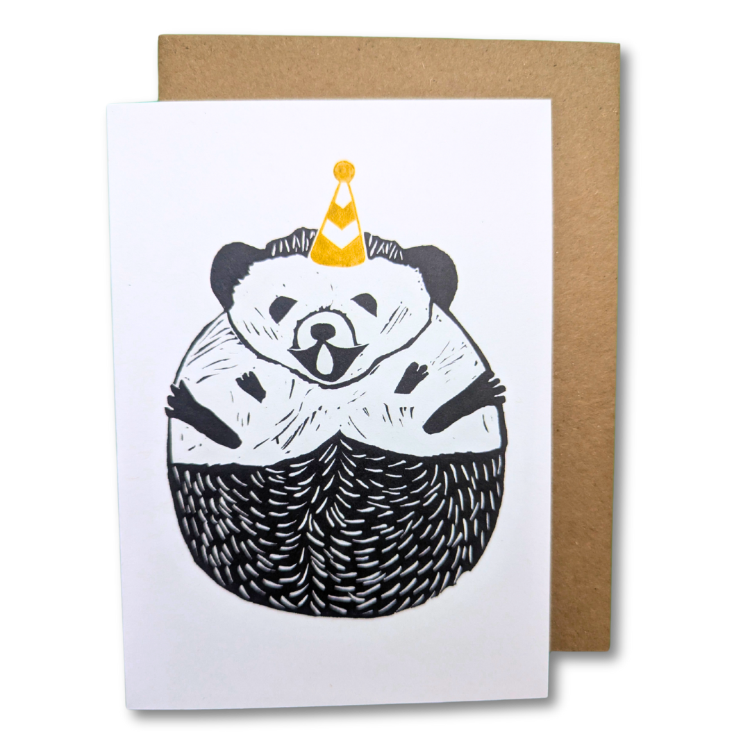 Party Hedgehog Greeting Card
