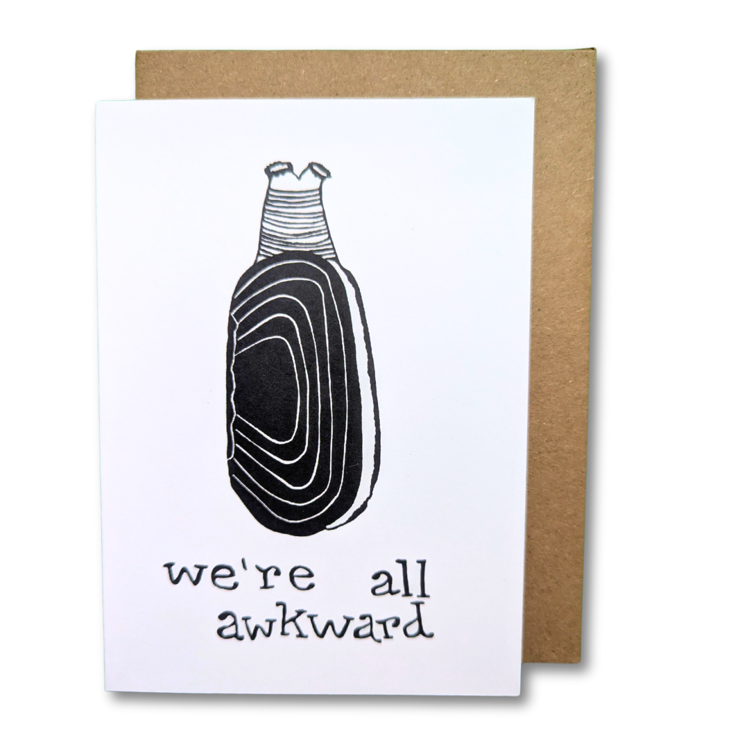 Awkward Razor Clam Greeting Card