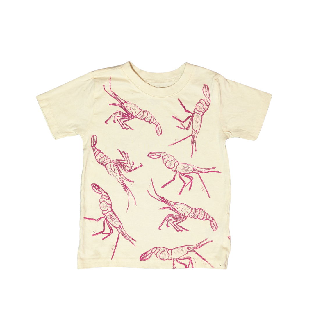 Shrimp Tiny Human Tee - Cream