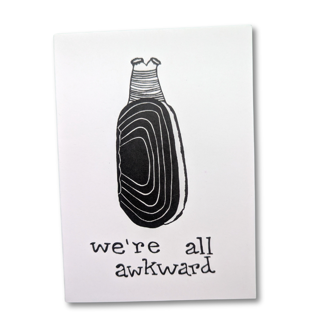 Awkward Razor Clam Greeting Card
