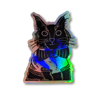Picture Day Kitty Sticker - Die Cut Holographic