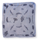 Forest Floor - Hand Stamped Organic Cotton Bandana (Light Navy/Navy)