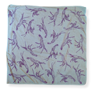 Shrimp - Hand Stamped Organic Cotton Bandana (Pale Blue/Deep Purple)
