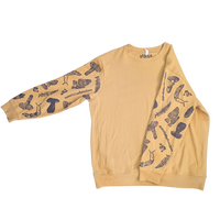 Forest Floor Block-printed Sleeve Crewneck