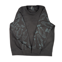 Salmon Run Block-printed Crewneck