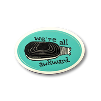 We're All Awkward Sticker - Oval Vinyl