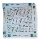 Bean-dana - Hand Stamped Organic Cotton Bandana (Pale Blue/Spruce)