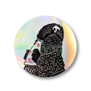 Pizza Otter Sticker - Circle Holographic