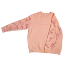 Shrimp Block-printed Sleeve Crewneck