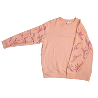Shrimp Block-printed Sleeve Crewneck