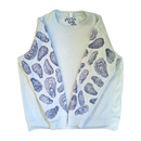 Oyster Shell Block-printed Sleeve Crewneck