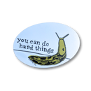 Pep Talk Banana Slug Sticker - Oval Vinyl
