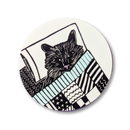 Cozy Kitty Sticker - Circle Vinyl