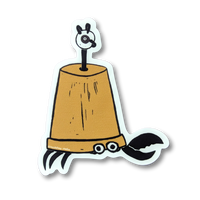Awkward Hermit Crab Sticker - Die Cut Vinyl