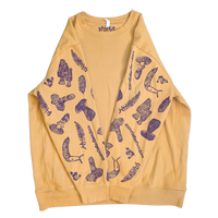 Forest Floor Block-printed Sleeve Crewneck