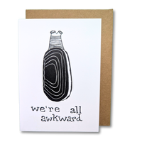 Awkward Razor Clam Greeting Card