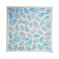 Oyster Shell Screenprinted Bandana