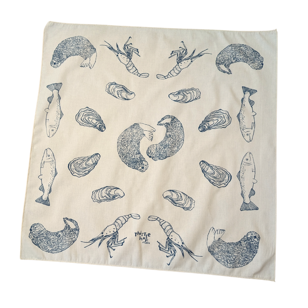 Marine Friends Screenprinted Bandana