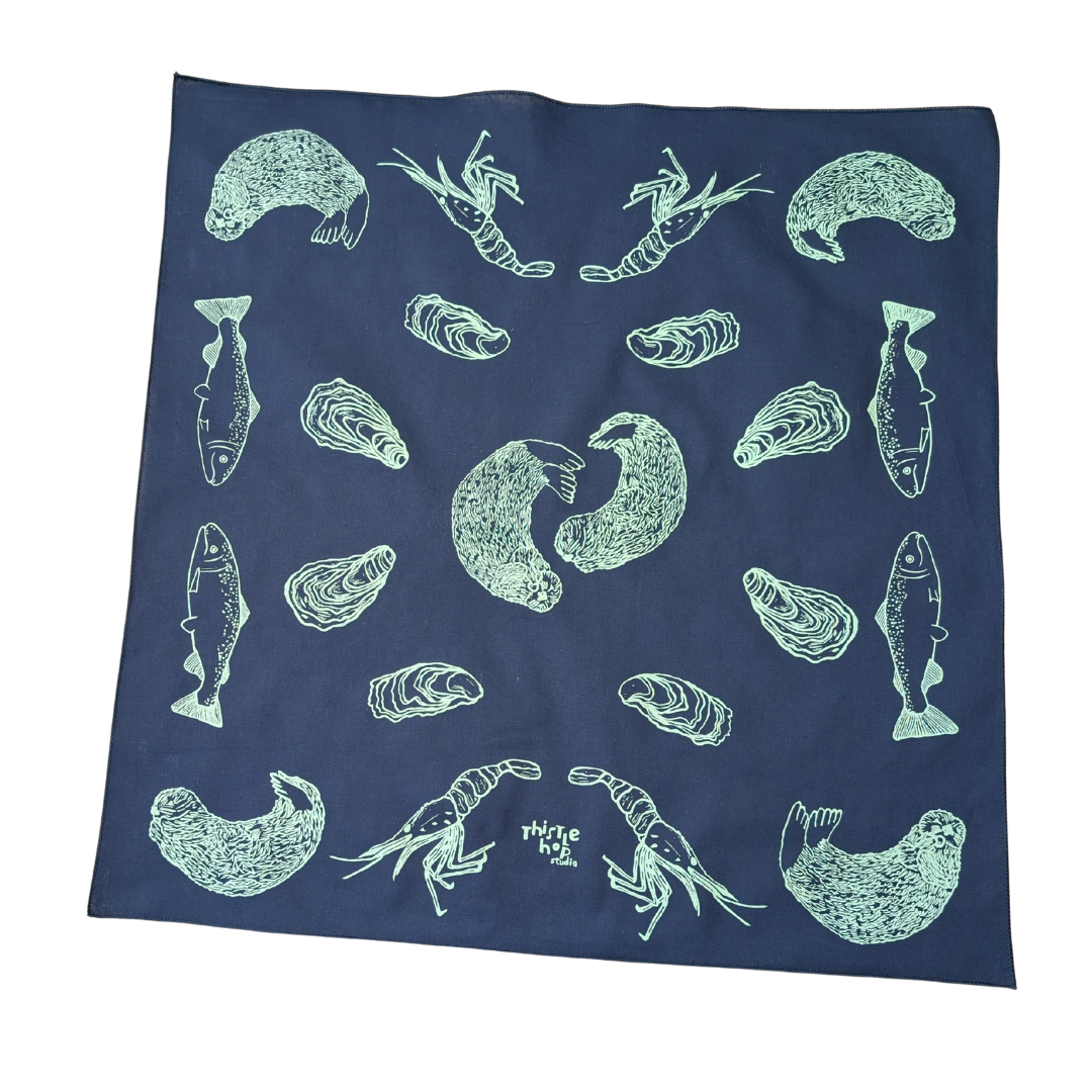Marine Friends Screenprinted Bandana