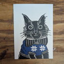 Sweater Cat Greeting Card