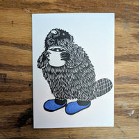 Cozy Beaver Greeting Card