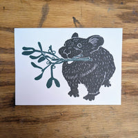 Mistletoe Pika Greeting Card