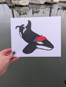 Salmon Hat Orca Print