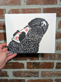 Pizza Otter Print