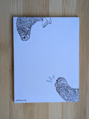 Gossip Otters Recycled Notepad