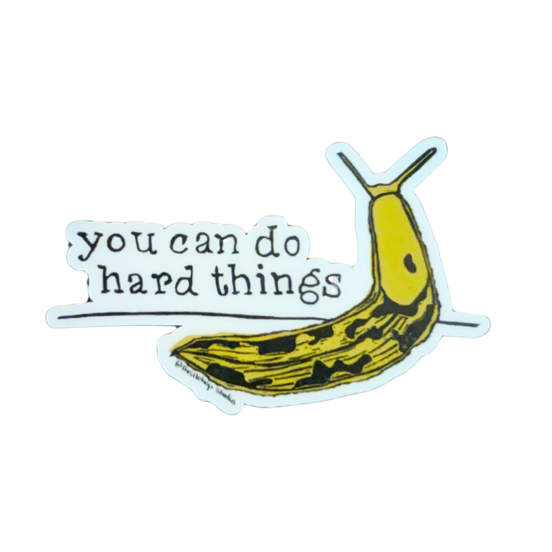 Pep Talk Banana Slug Sticker - Die-cut Vinyl