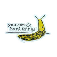 Pep Talk Banana Slug Sticker - Die-cut Vinyl