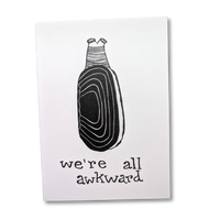 Awkward Razor Clam Greeting Card