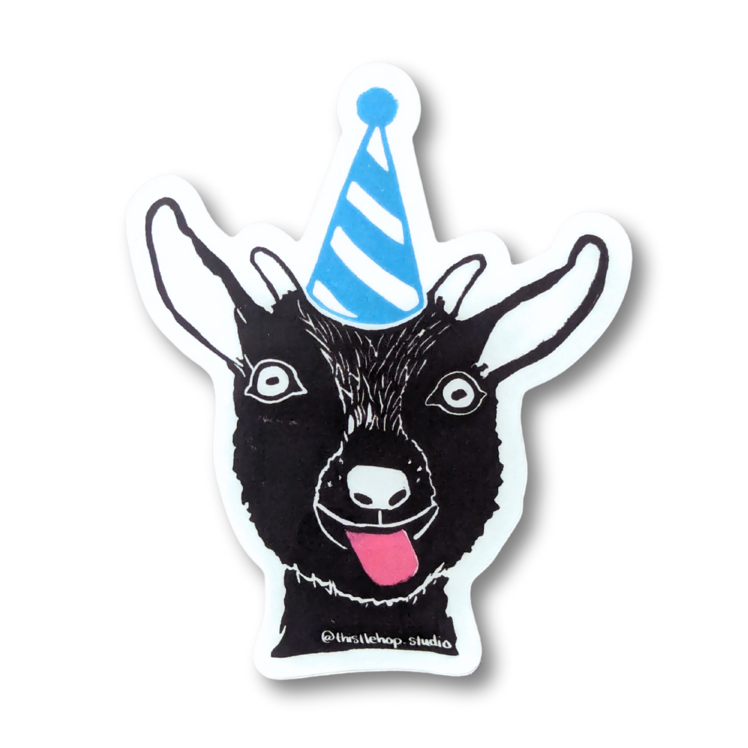 Party Goat Sticker - Die Cut Vinyl