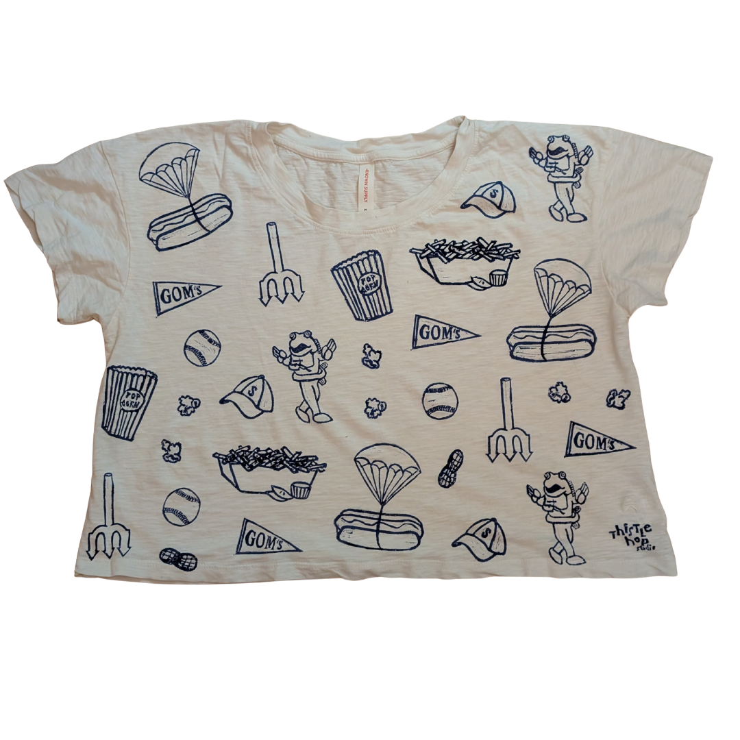 Ballpark Days Crop Tee