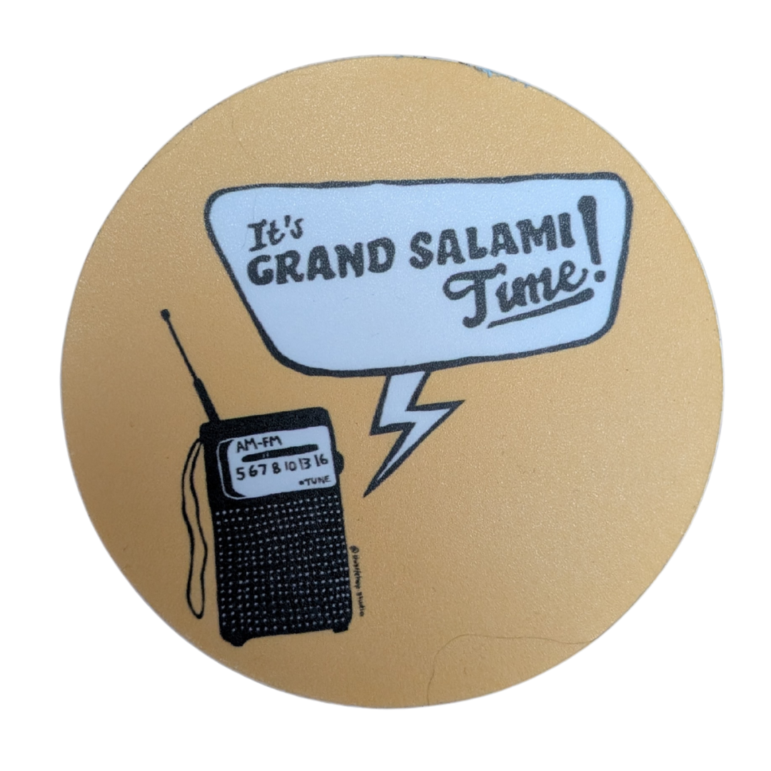 Radio Broadcast: Grand Salami Sticker - Circle Vinyl