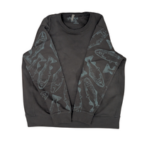 Salmon Run Block-printed Crewneck